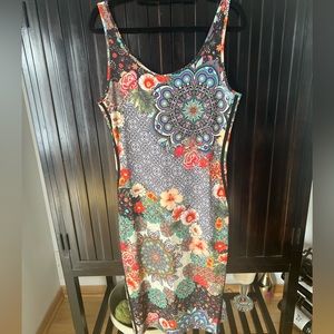 Adidas original X Farm Jardim Bodycon sleeveless dress Size Large